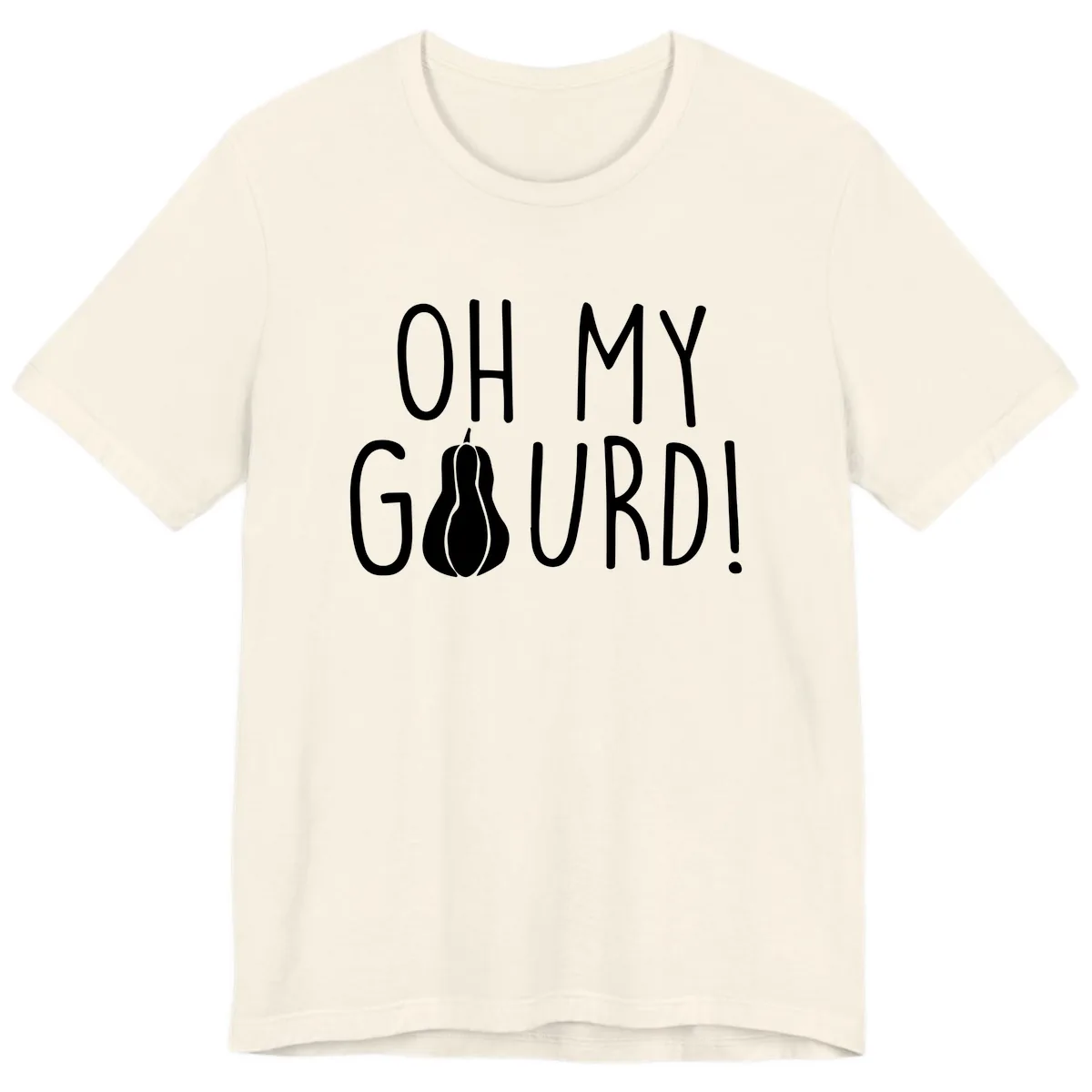 Oh My Gourd Thanksgiving Pun Design Premium T-Shirt in Natural
